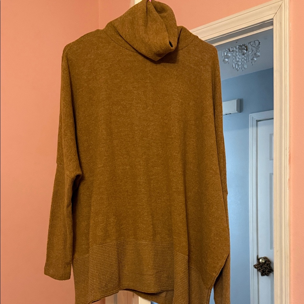 Cozy Brown Women's Cowl Neck Sweater